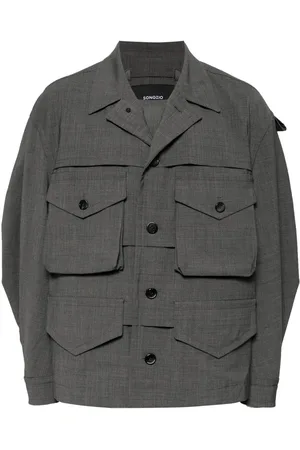 SONGZIO Chaqueta estilo militar a capas
