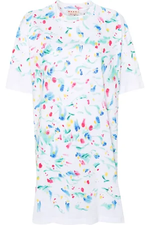 Marni Vestido tipo camiseta con estampado abstracto