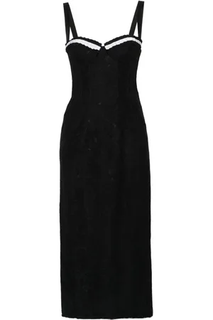 Moschino Vestido midi con encaje floral