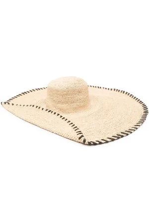 Lanvin Sombrero de rafia con detalle sobrehilado