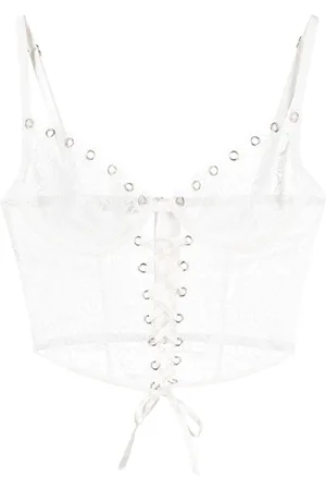FLEUR DU MAL Bustier con cordones y ojales