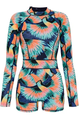 Duskii Traje con estampado tropical