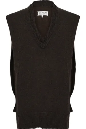 Maison Margiela Chaleco a capas con cuello en V