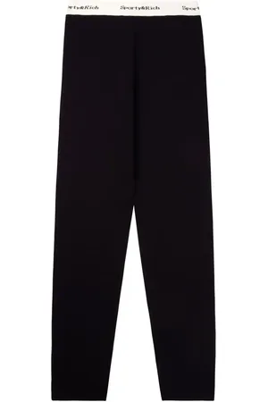 Sporty & Rich Leggins de canalé con logo