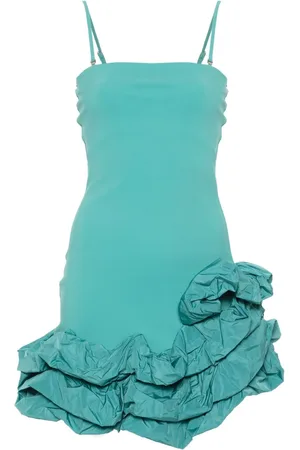 CHIARA BONI Vestido corto con detalle de volantes