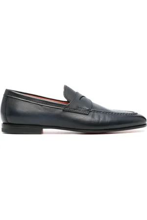 santoni Mocasines penny con acabado texturizado