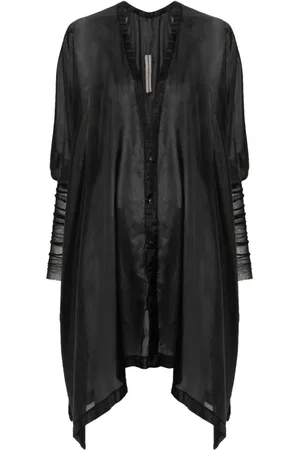 Rick Owens Camisa de manga de canalé