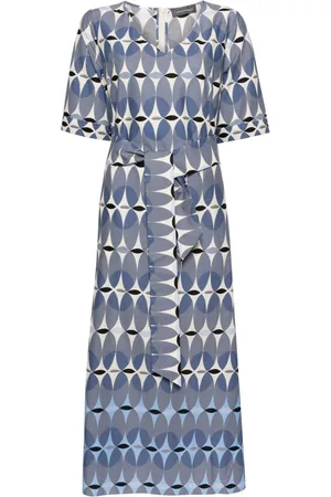 LORENA ANTONIAZZI Vestido midi con estampado geométrico