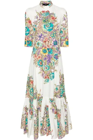 Etro Vestido largo con estampado floral