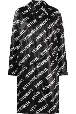 Vetements Abrigo midi con logo estampado