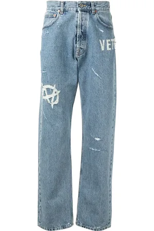 Vetements Vaqueros rectos de talle medio