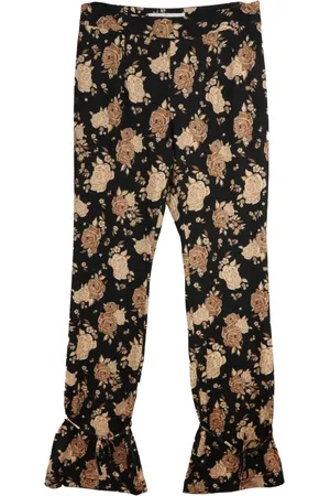 Rokh Pantalones con rosa estampada
