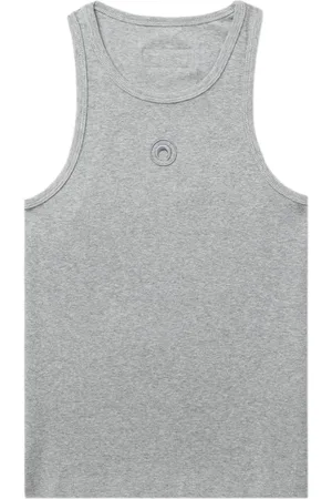 Marine Serre Top con bordado Crescent Moon