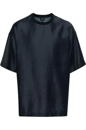 Giorgio Armani Camiseta vaquera con logo bordado