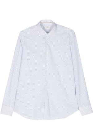 Tintoria Mattei Camisa con estampado geométrico