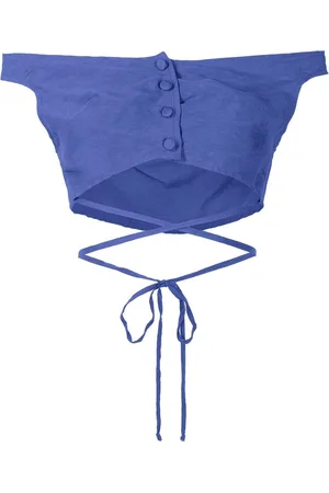 AMIR SLAMA Blusa corta con hombros descubiertos