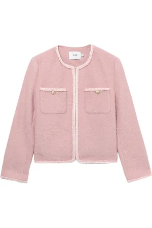 B+AB Chaqueta de tweed con ribete trenzado