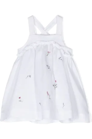 Il gufo Vestido con bordado floral