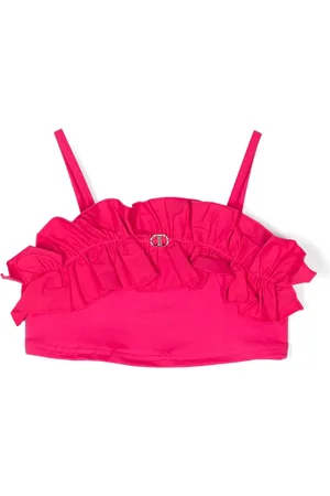 Twin-Set Top corto con volantes
