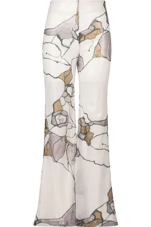 Silvia Tcherassi Pantalones palazzo Avellino con lentejuelas