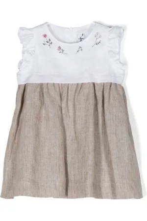 Il gufo Vestido con bordado floral