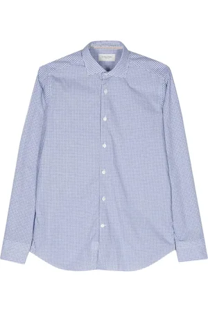 Tintoria Mattei Camisa con estampado geométrico