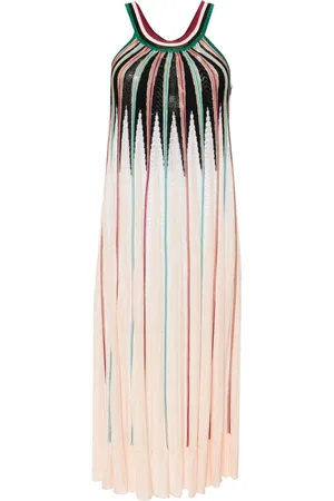 FORTE FORTE Vestido midi con motivo en intarsia