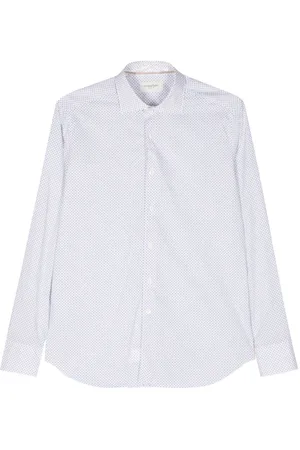 Tintoria Mattei Camisa con estampado geométrico