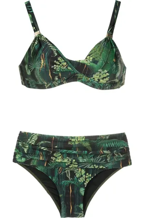 Lygia & Nanny Bikini Anne con estampado de hojas