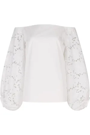 Silvia Tcherassi Blusa Stephanie con hombros descubiertos