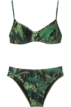 Lygia & Nanny Bikini Lilica con motivo de hojas