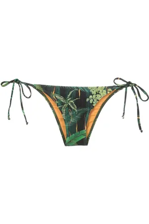 Lygia & Nanny Bragas de bikini Thai con hojas estampadas