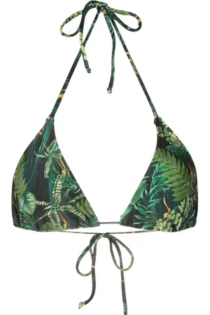 Lygia & Nanny Top de bikini Hanna con estampado de hoja de plátano