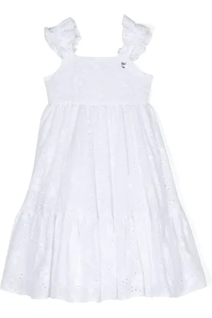 MONNALISA Vestido con bordado inglés
