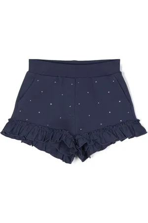 MONNALISA Shorts con apliques de strass