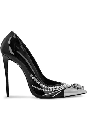 Philipp Plein Zapatos de tacón de 105mm con detalles de cristales