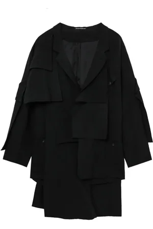 YOHJI YAMAMOTO Abrigo a capas con aberturas