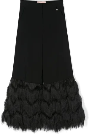 Elisabetta Franchi Pantalones anchos con flecos
