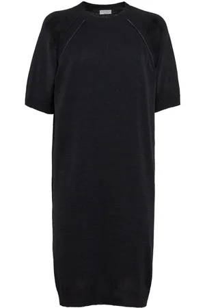 Brunello Cucinelli Vestido estilo camiseta de punto fino