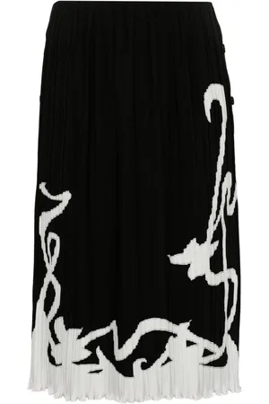 Lanvin Falda plisada de dos tonos