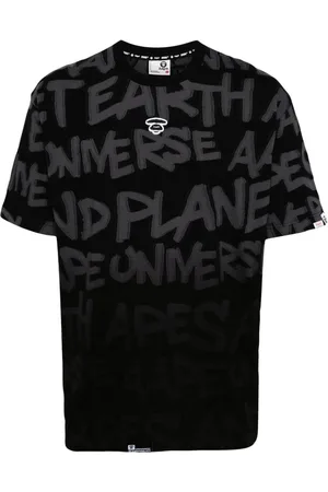 A Bathing Ape Camiseta con eslogan estampado