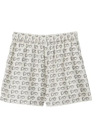 Burberry Pantalones cortos con botón de trenca estampado