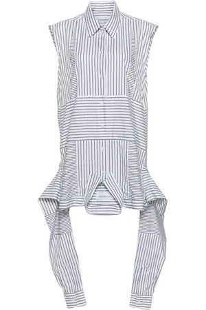 Viktor & Rolf Vestido camisero Upside Down a rayas