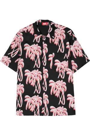 Diesel Camisa Bmowt-Adrian con palmeras estampadas