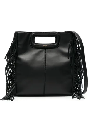 Maje Bolso shopper de piel con flecos