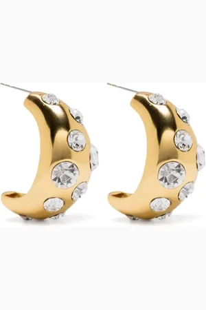 BLUMARINE Pendientes de medio aro con detalle de cristales