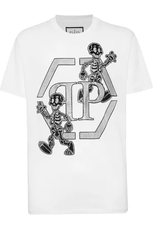 Philipp Plein Camiseta Skeleton con apliques