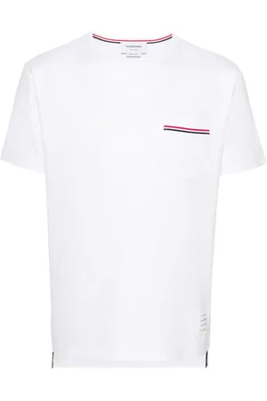Thom Browne Camiseta con rayas RWB