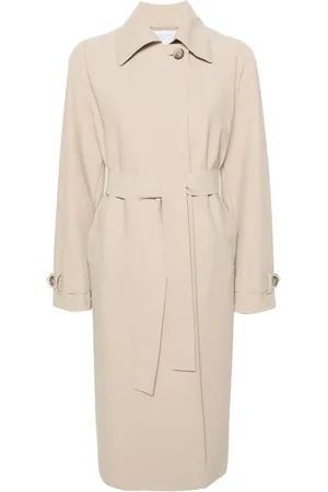 Harris Wharf London Gabardina con cuello italiano