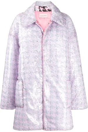 Natasha Zinko Abrigo oversize con motivo pied de poule